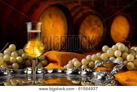 Glasses of grappa