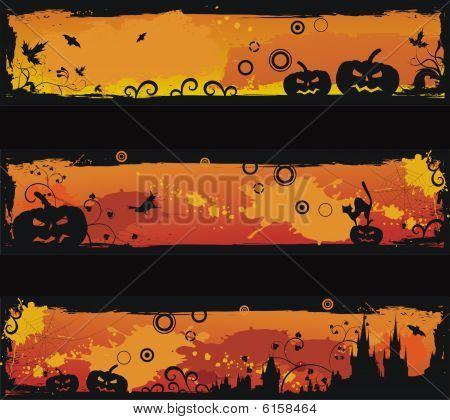 Tre bandiere di Halloween