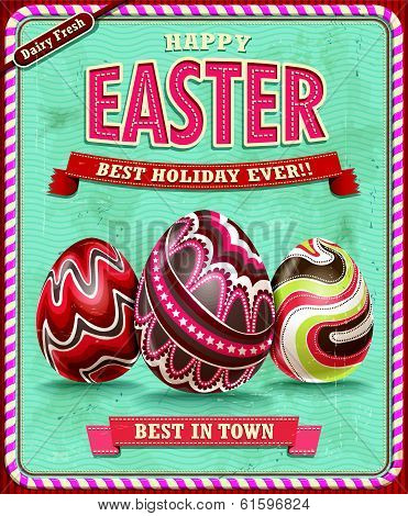 Vintage Easter poster design