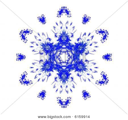 blaue Schneeflocke
