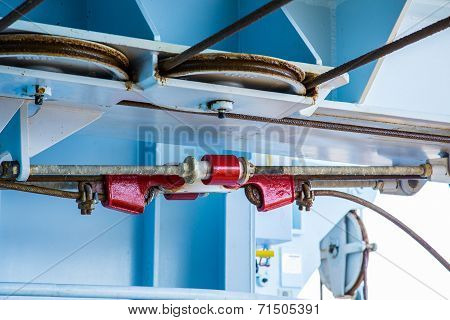 Red Painted Turnbuckle By Bulkhead