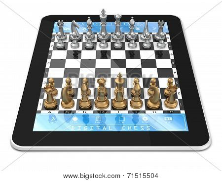 Metal Chess & Tablet Computer