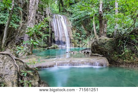 Beautiful Deep Forest Waterfall, Thailand