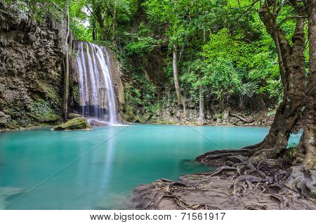 Beautiful Deep Forest Waterfall, Thailand