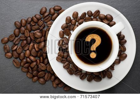 Cup Of Coffee With Interrogation Point