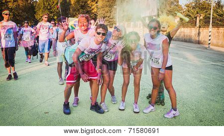 Thousands Of People Take Part In The Color Run 2014 In Milan, Italy