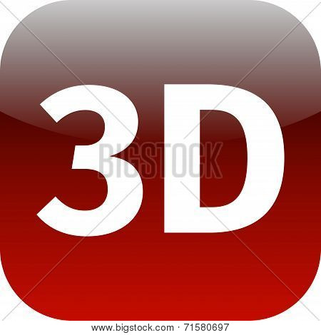 3D Red Icon