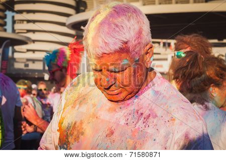 Thousands Of People Take Part In The Color Run 2014 In Milan, Italy