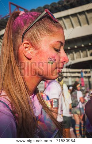 Thousands Of People Take Part In The Color Run 2014 In Milan, Italy