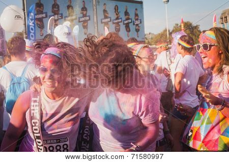 Thousands Of People Take Part In The Color Run 2014 In Milan, Italy