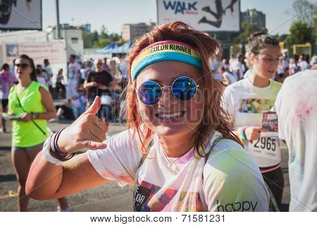 Thousands Of People Take Part In The Color Run 2014 In Milan, Italy