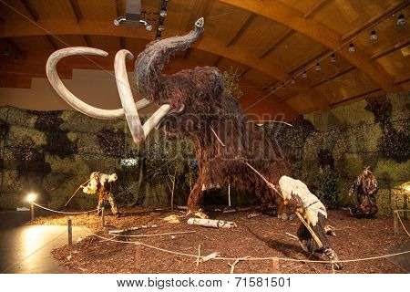 Realistic model of prehistoric animal