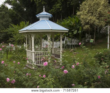Pavilion In The Rose Garden