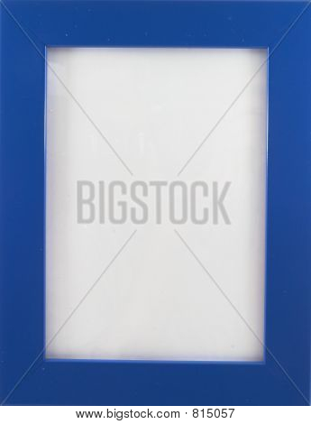 leeren blau Holz Fotorahmen