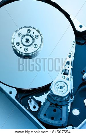 Close Up Of Hardisk's Internal Mechanism