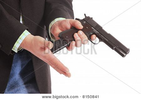 Guy Loading Gun