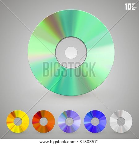Cd disks of different colors