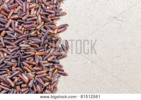 Close-up  brown rice background