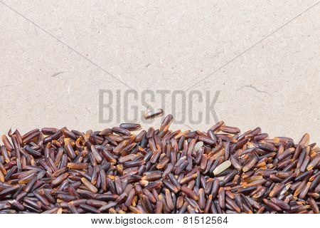 Close-up  brown rice background