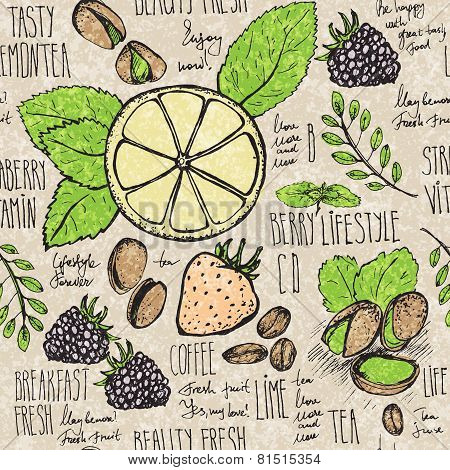 Breakfast sketched set