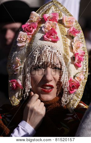 Woman In Traditional Masquerade Costume
