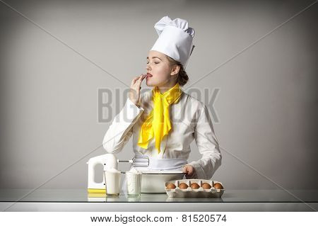Cook Tasting Food