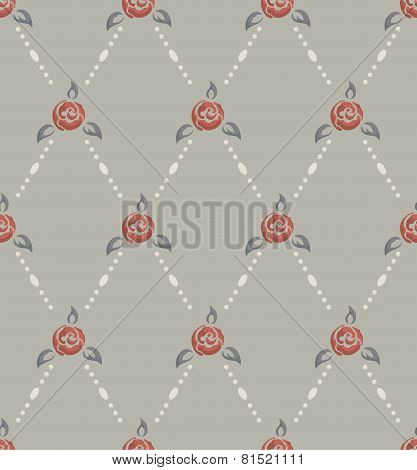Rose And Pearl Pattern Retro