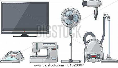 Set of household appliances