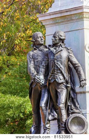 General Lafayette Statue Lafayette Park Autumn Washington Dc