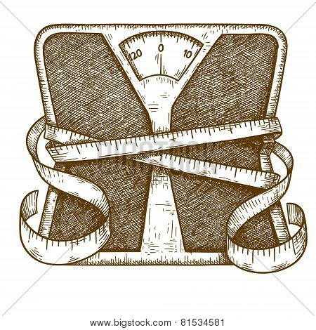Engraving Bathroom Scale