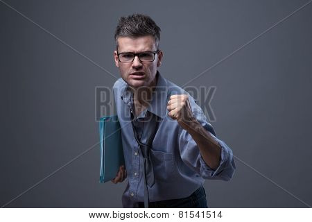 Angry Untidy Businessman