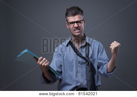 Angry Untidy Businessman