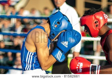A Boxing Match Between Alayn Limonta (havana, Cuba) And Mamedov Gabil (orenburg, Russia)