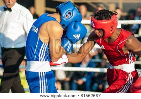 A Boxing Match Between Alayn Limonta (havana, Cuba) And Mamedov Gabil (orenburg, Russia)