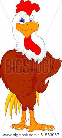 cute rooster cartoon