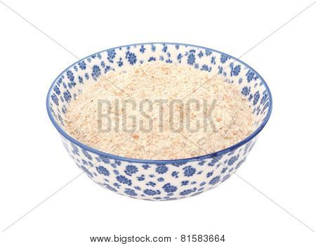 Wholemeal Flour In A Blue And White China Bowl