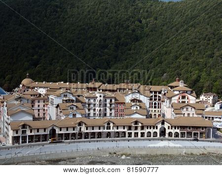 Buildings On The Embankment In Gorki Gorod, Sochi