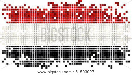 Yemeni grunge tile flag. Vector illustration