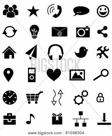 Icons Applications Black
