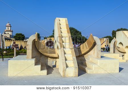 Astronomical Instrument At Jantar Mantar Observatory