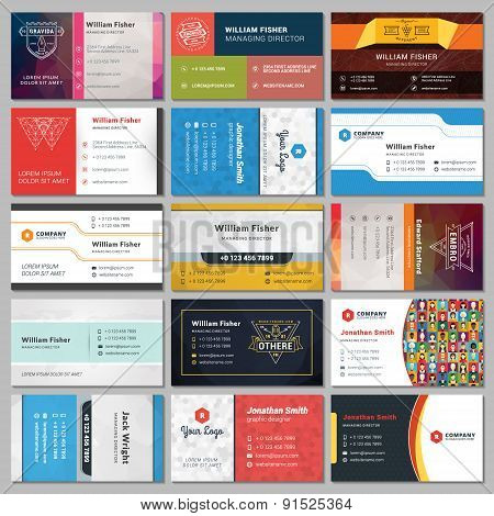 Set Of Modern Creative Business Card Templates