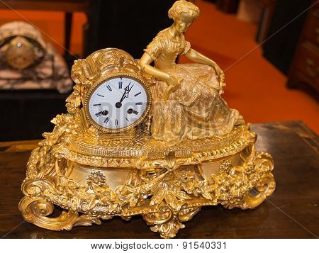 Luxurious Decorative Golden Alarm Clock