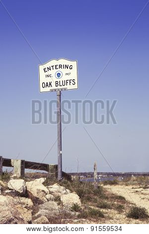 Oak Bluffs sign, Martha's Vineyard