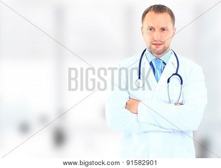 Frontal portrait of doctor