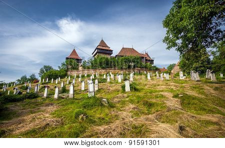 Fortified Church Cemetery At Viscri In Transylvania