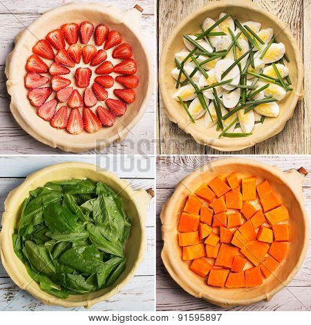Collage From Photos Of Pies