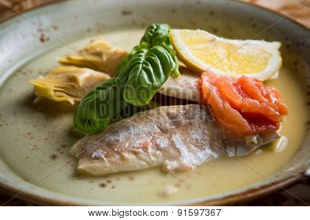Fish fillet with vegetables