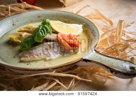 Fish fillet with vegetables