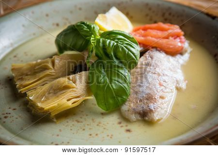 Fish fillet with vegetables