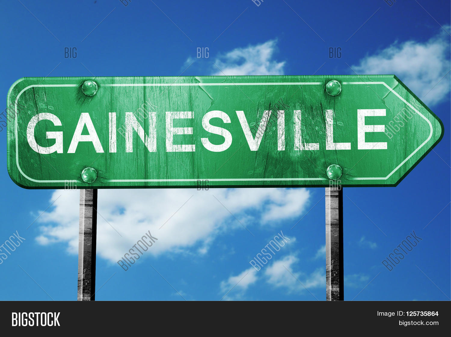 Gainesville Road Sign Image & Photo (Free Trial) Bigstock